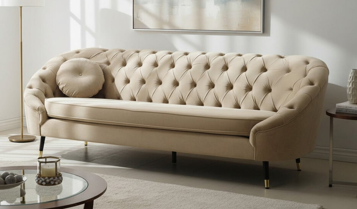 Gestepptes 2,5-Sitzer Sofa Kooper