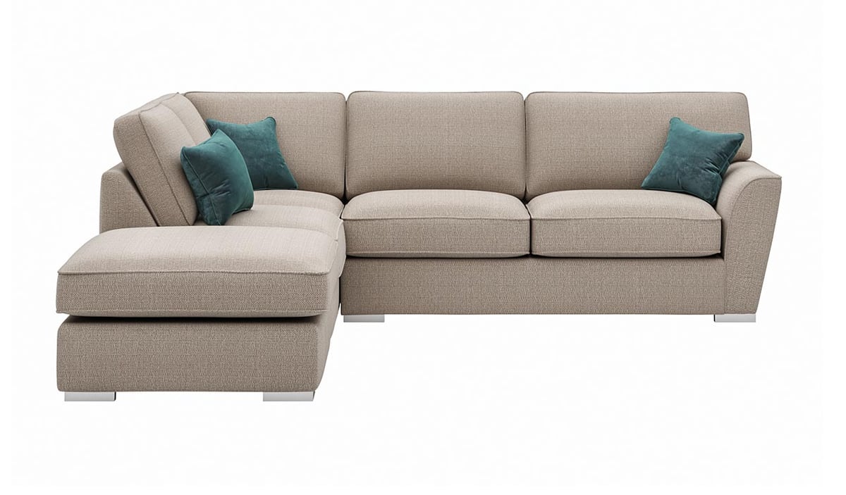 Linksseitiges Ecksofa mit gut angepasster Rückenpolsterung Majestic