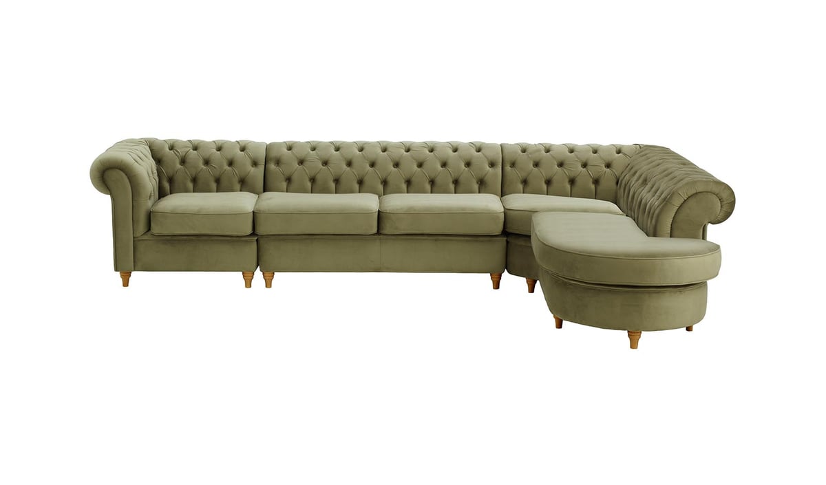 Chesterfield Modul-Ecksofa, rechts
