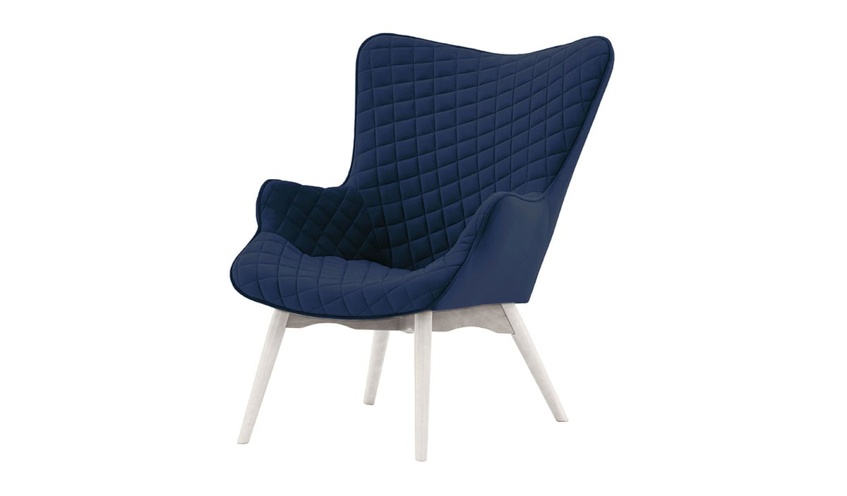 Ohrensessel mit Ziernähten Ducon Velvet