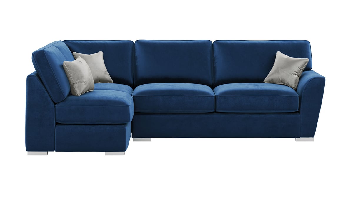 Linksseitiges Ecksofa Majestic New mit einer fest fixierten Rückenpolsterung