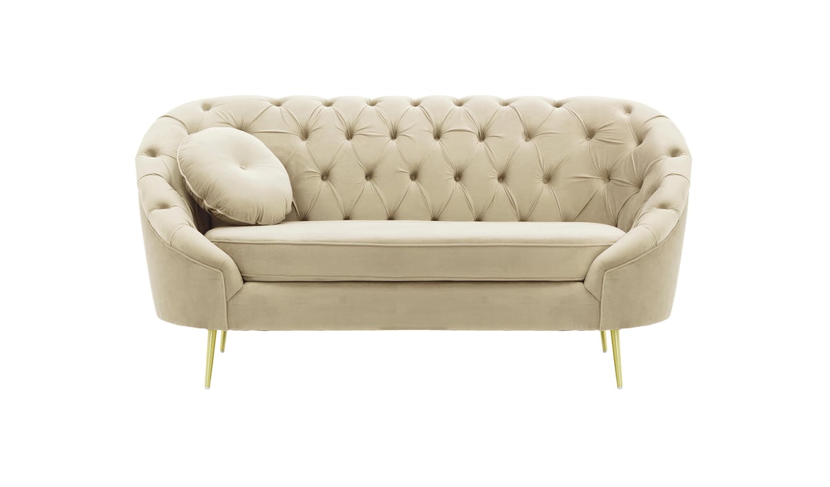 Gestepptes Zweisitzer-Sofa Kooper