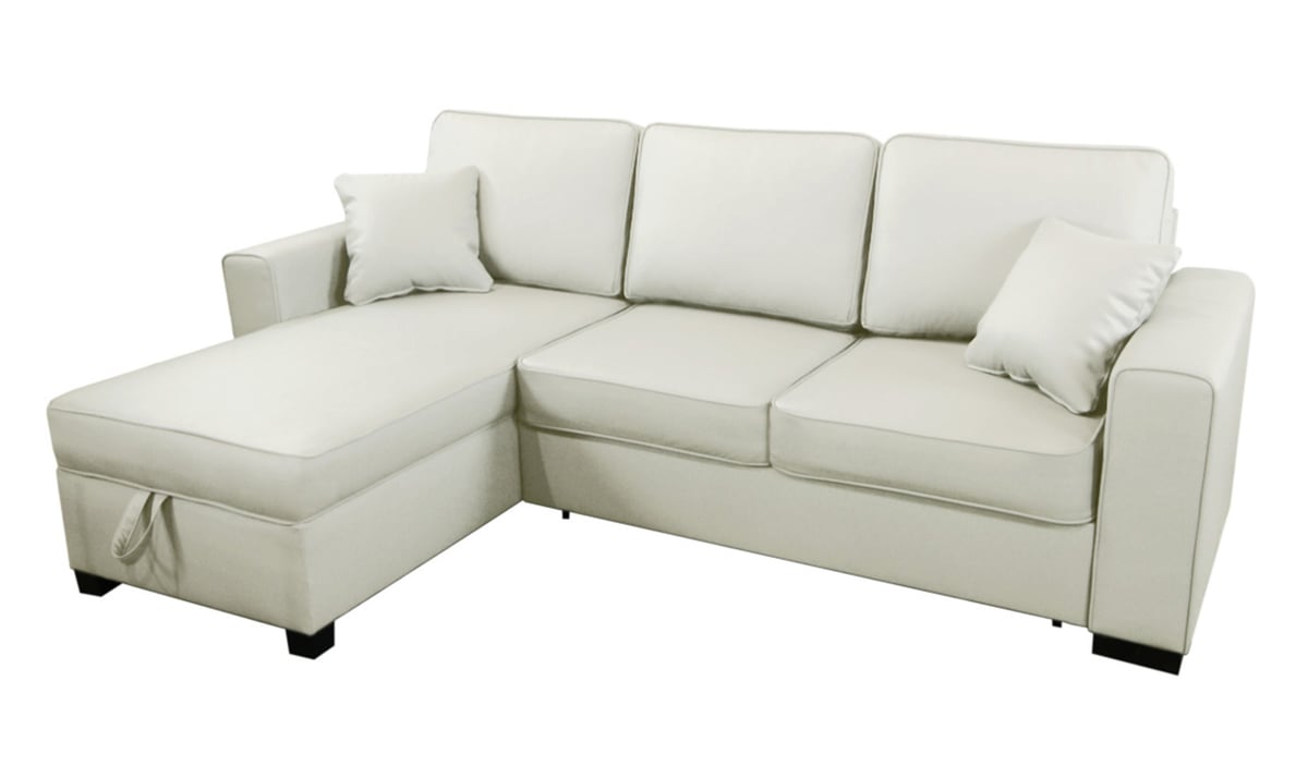 Ecksofa Maxim mit Schlaffunktion und Stauraum für die Bettwäsche